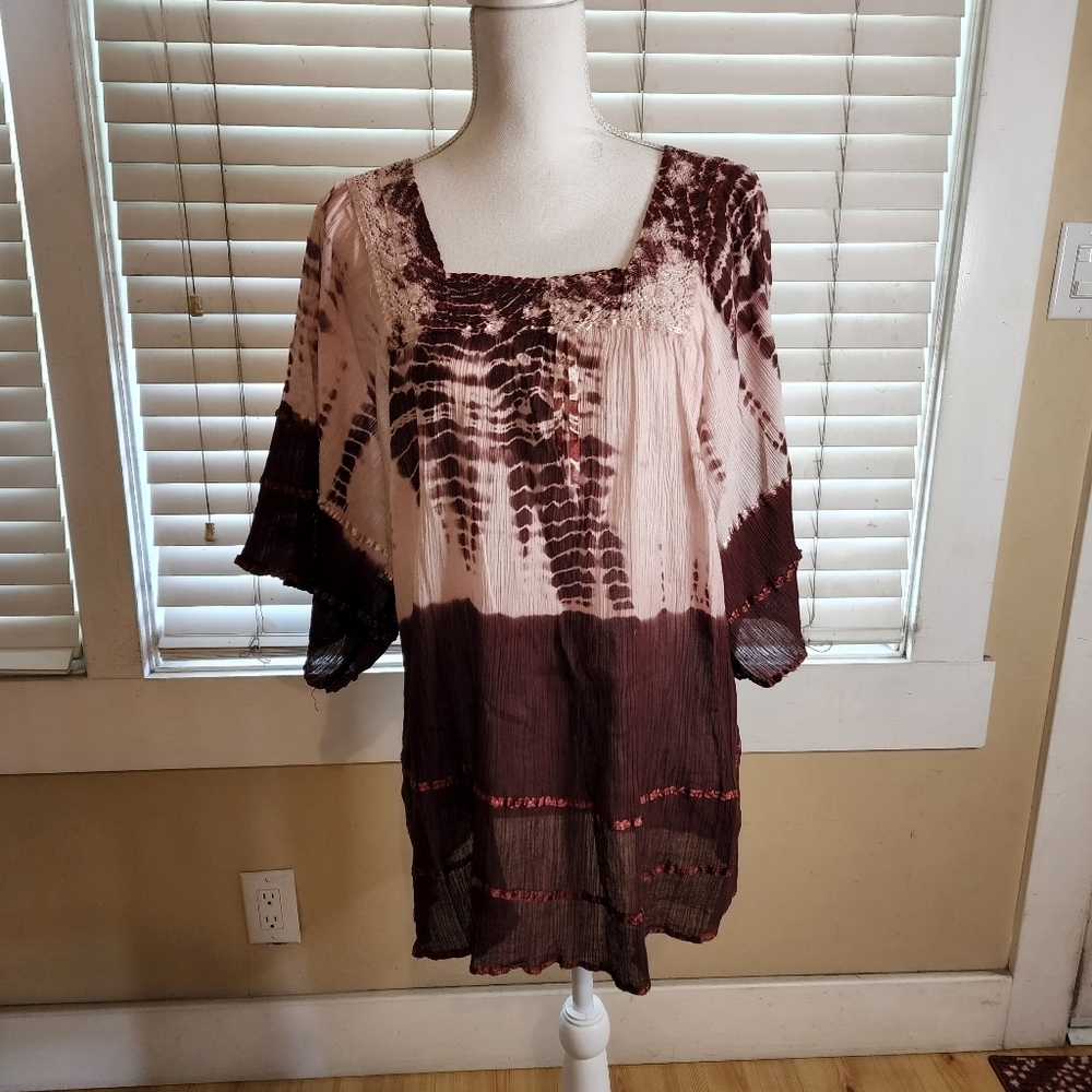 Advance Apparel Women's Bohemian Inspired Tunic NWOT - Picture 7 of 12